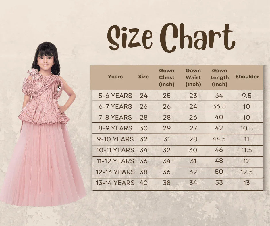 Pink Coloured Wire Style Trendy Gown For Girls / Party Wear Dresses Online - Betty Ethnic India - Gown - Betty Girls Wear Online