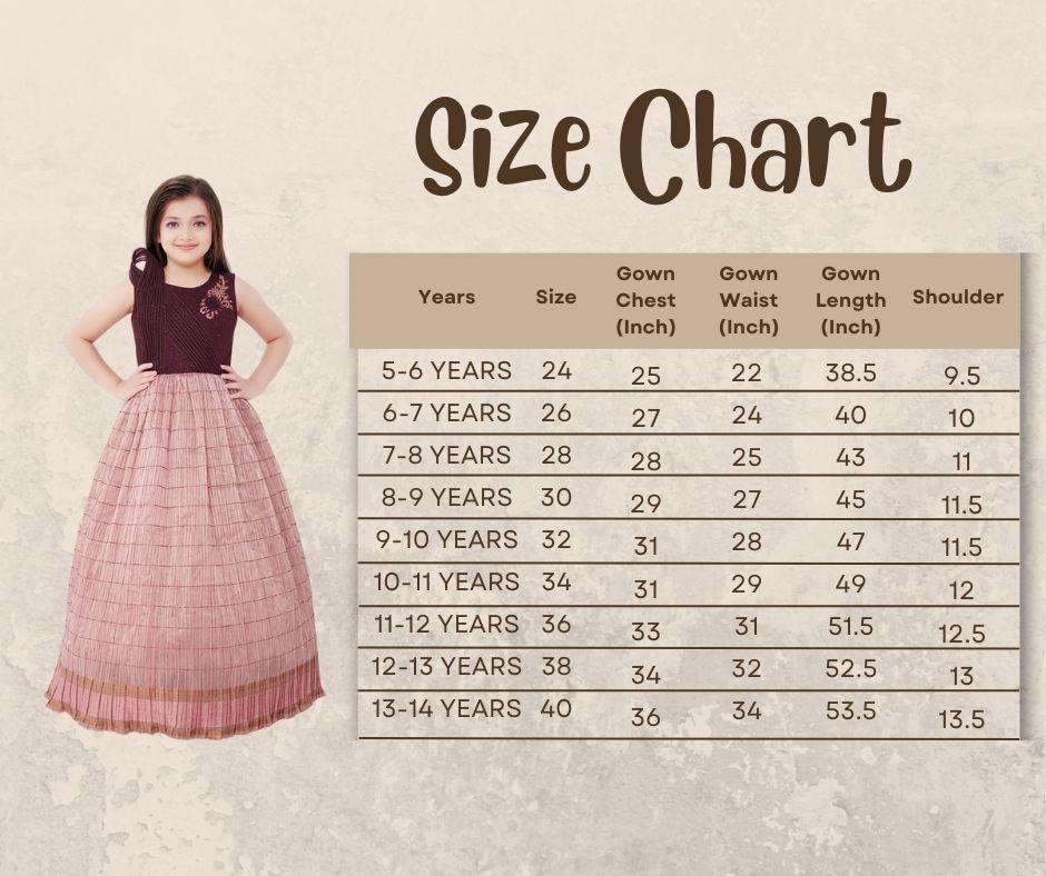 Wine Coloured Trendy Wire Styled Pattern Maxi Dress Gown For Girls - Betty Ethnic India - Gown - Betty Girls Wear Online