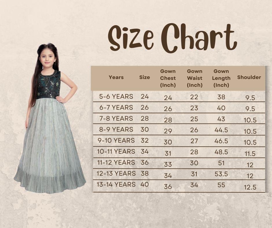 Grey Coloured Pleating Fabric Maxi Dress Gown For Girls - Betty Ethnic India - Gown - Betty Girls Wear Online