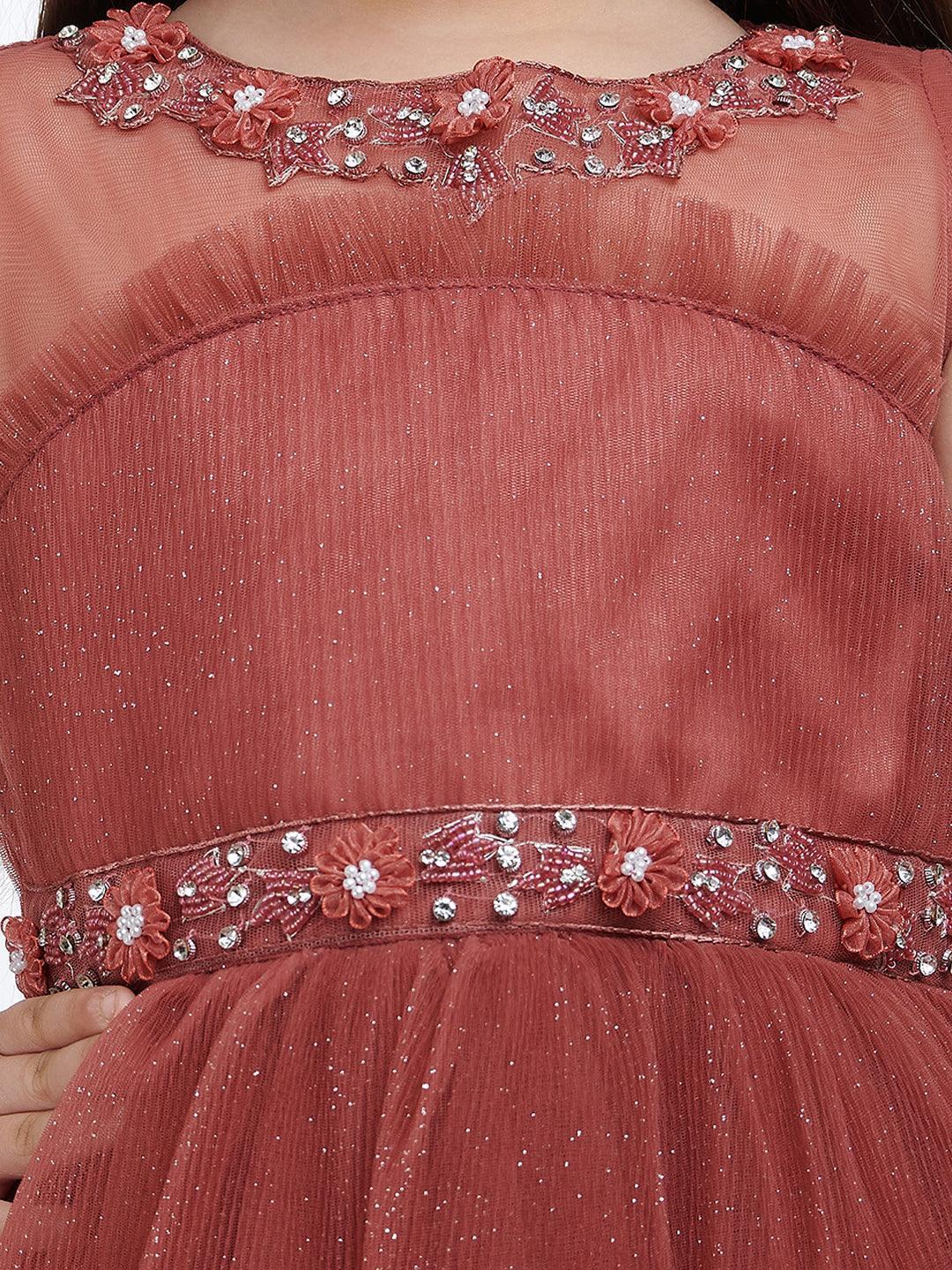 Grey Coloured Imported Net Party Wear Gown For Girls - Betty Ethnic India - Gown - Betty Girls Wear Online