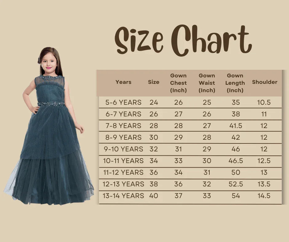 Grey Coloured Imported Net Party Wear Gown For Girls - Betty Ethnic India - Gown - Betty Girls Wear Online