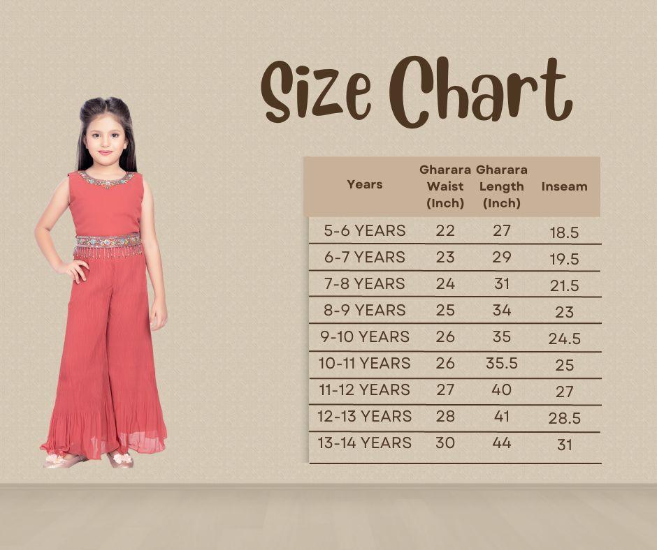 Peach Coloured Jacket Style Russian Palazzo Style Set For Girls With Separate Belt - Betty Ethnic India - Gharara / Sharara Set - Betty Girls Wear Online