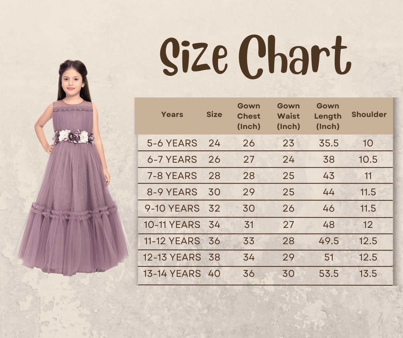 Lilac Coloured Corsage Hand Work Imported Net Ruffle Ball Gown Style For Girls - Betty Ethnic India - Gown - Betty Girls Wear Online