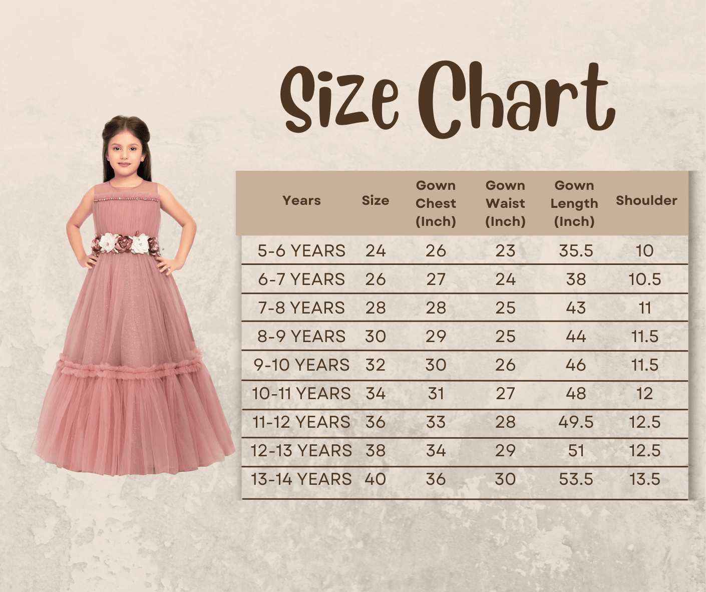 Coral Coloured Corsage Hand Work Imported Net Ruffle Ball Gown Style For Girls - Betty Ethnic India - Gown - Betty Girls Wear Online