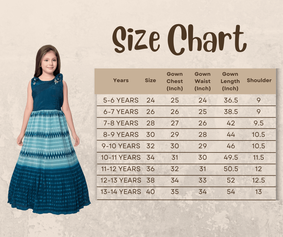 Blue Coloured Wire Style Simple Gown For Girls - Betty Ethnic India - Gown - Betty Girls Wear Online
