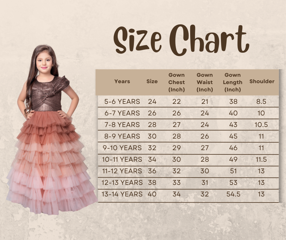 Rust Coloured Trendy Wire Style Unique Ethnic Gown For Girls - Betty Ethnic India - Gown - Betty Girls Wear Online