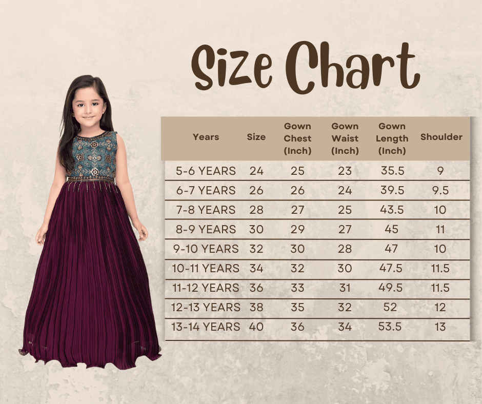 Wine Coloured Simple Ethnic Wear Gown For Girls - Betty Ethnic India - Gown - Betty Girls Wear Online