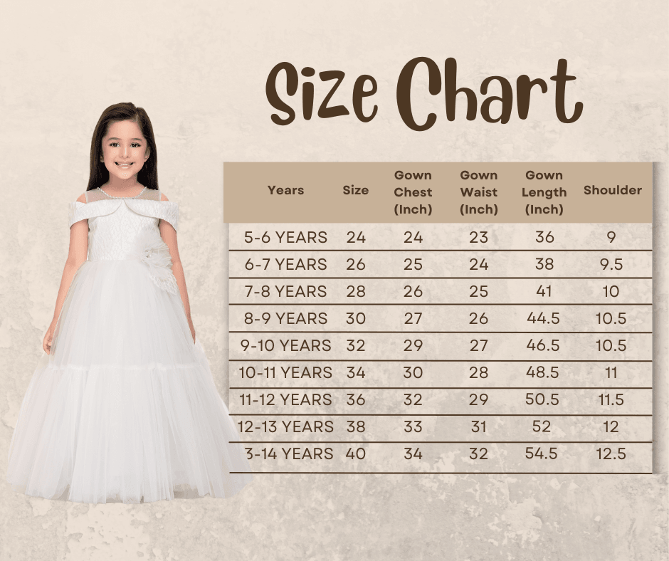 White Coloured Simple Gown For Girls \ Party Wear Gown For Girls - Betty Ethnic India - Gown - Betty Girls Wear Online