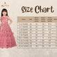 Betty Pink Embroidered Layered Gown with Floral Detailing – Girls' Party Dress
