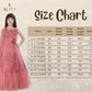 Tomato Embellished Imported Net Dress for Girls – Floral Party Wear
