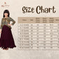 Betty Maroon Printed Jacket Style Gown for Girls – Festive Ethnic Dress