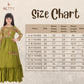 Green Printed Fit & Flare Gown with Long Sleeves – Girls Premium Ethnic Dress