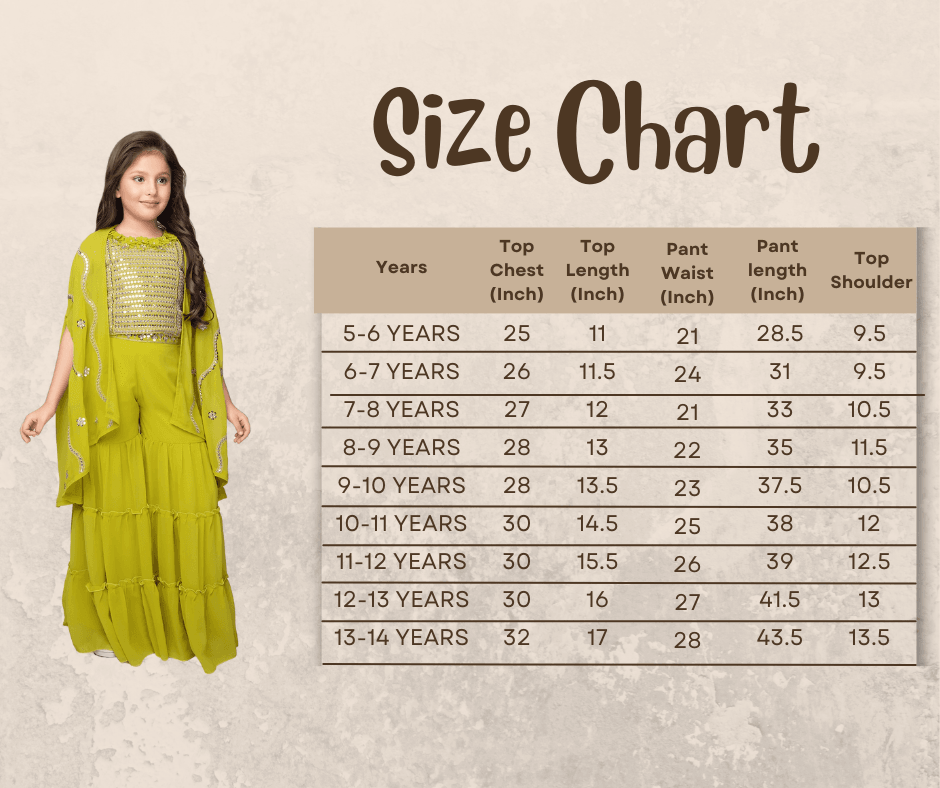 Lemon Coloured Embellished Top, Solid Sharara, Stylish Shrug - Crafted from Georgette Fabric. Perfect for Ethnic Occasions For Girls - Betty Ethnic India - Gharara / Sharara Set - Betty Girls Wear Online