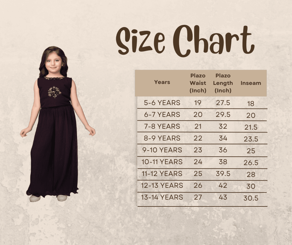 Wine Coloured Embellished Round Neck Top, Chic Solid Palazzo with Easy Slip-On Closure, Complete with a Stunning Long Jacket For Girls - Betty Ethnic India - Gharara / Sharara Set - Betty Girls Wear Online