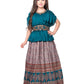 Rama Green Coloured Trendy Butterfly Style Gown For Girls - Betty Ethnic India - Gown - Betty Girls Wear Online