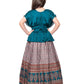 Rama Green Coloured Trendy Butterfly Style Gown For Girls - Betty Ethnic India - Gown - Betty Girls Wear Online