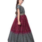 Magenta Coloured Trendy Butterfly Style Gown For Girls - Betty Ethnic India - Gown - Betty Girls Wear Online