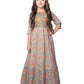 Printed Hand Embroidery Simple Yet Classic Gown For Girls - Betty Ethnic India - Gown - Betty Girls Wear Online