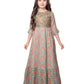 Printed Hand Embroidery Simple Yet Classic Gown For Girls - Betty Ethnic India - Gown - Betty Girls Wear Online