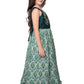 Bottle Green Coloured Ethnic Maxi Dress Gown For Girls - Betty Ethnic India - Gown - Betty Girls Wear Online