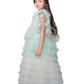 Pista Coloured Trendy Separate Poncho Style Gown For Girls - Betty Ethnic India - Gown - Betty Girls Wear Online