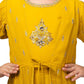 Yellow Embroidered Top with Embroidery Design, Paired with Solid Palazzos and a Stylish Jacket For Girls - Betty Ethnic India - Gharara / Sharara Set - Betty Girls Wear Online