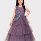 Lilac Coloured Imported Net Gown For Girls \Party Wear Birthday Ball Gown For Girls For Birthday, Festival, Celebrations - Betty Ethnic India - Gown - Betty Girls Wear Online