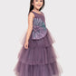 Lilac Coloured Imported Net Gown For Girls \Party Wear Birthday Ball Gown For Girls For Birthday, Festival, Celebrations - Betty Ethnic India - Gown - Betty Girls Wear Online