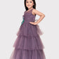 Lilac Coloured Imported Net Gown For Girls \Party Wear Birthday Ball Gown For Girls For Birthday, Festival, Celebrations - Betty Ethnic India - Gown - Betty Girls Wear Online