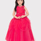 Rani Coloured Imported Net Gown For Girls \ Ball Gown For Girls \ Birthday Dress For Girls - Betty Ethnic India - Gown - Betty Girls Wear Online