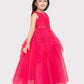 Rani Coloured Imported Net Gown For Girls \ Ball Gown For Girls \ Birthday Dress For Girls - Betty Ethnic India - Gown - Betty Girls Wear Online