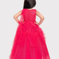 Rani Coloured Imported Net Gown For Girls \ Ball Gown For Girls \ Birthday Dress For Girls - Betty Ethnic India - Gown - Betty Girls Wear Online