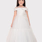 White Coloured Simple Gown For Girls \ Party Wear Gown For Girls - Betty Ethnic India - Gown - Betty Girls Wear Online