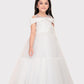 White Coloured Simple Gown For Girls \ Party Wear Gown For Girls - Betty Ethnic India - Gown - Betty Girls Wear Online