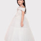 White Coloured Simple Gown For Girls \ Party Wear Gown For Girls - Betty Ethnic India - Gown - Betty Girls Wear Online