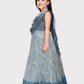 Gray Coloured Simple Attached Dupatta Style Ethnic Wear Gown For Girls - Betty Ethnic India - Gown - Betty Girls Wear Online