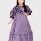 Purple Coloured Imported Shimmer Fabric Ball Gown For Girls \ Birthday Dress For Girls - Betty Ethnic India - Gown - Betty Girls Wear Online