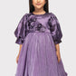 Purple Coloured Imported Shimmer Fabric Ball Gown For Girls \ Birthday Dress For Girls - Betty Ethnic India - Gown - Betty Girls Wear Online