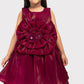 Rasberry Coloured Unique Body Imported Satin Gown For Girls \ Ball Gown For Girls - Betty Ethnic India - Gown - Betty Girls Wear Online