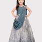 Grey Coloured Simple Dupatta Style Ethnic Wear Gown For Girls \ Party Wear Gown For Girls - Betty Ethnic India - Gown - Betty Girls Wear Online