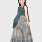 Grey Coloured Simple Dupatta Style Ethnic Wear Gown For Girls \ Party Wear Gown For Girls - Betty Ethnic India - Gown - Betty Girls Wear Online