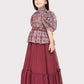 Rosewood Coloured Imported Gown For Girls\ Fancy Sleeves Concept Gown For Girls - Betty Ethnic India - Gown - Betty Girls Wear Online