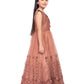 Orchid Coloured Imported Net Simple And Classic Gown For Girls - Betty Ethnic India - Gown - Betty Girls Wear Online