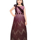 Wine Coloured Wire Concept Style Gown For Girls - Betty Ethnic India - Gown - Betty Girls Wear Online