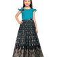 Firozi Coloured Wire Style Off Shoulder Design Gown For Girls - Betty Ethnic India - Gown - Betty Girls Wear Online