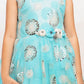 Sky Blue Coloured Peplum Style Top Gown For Girls - Betty Ethnic India - Gown - Betty Girls Wear Online