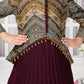 Betty Maroon Printed Jacket Style Gown for Girls – Festive Ethnic Dress