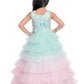 Birthday Dress For Kids / Blue Coloured Trendy Frill Style Gowns For Girls / Imported Gown For Girls / Multi Frills - Betty Ethnic India - Gown - Betty Girls Wear Online