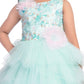 Birthday Dress For Kids / Blue Coloured Trendy Frill Style Gowns For Girls / Imported Gown For Girls / Multi Frills - Betty Ethnic India - Gown - Betty Girls Wear Online