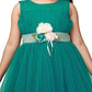 Rama Green Coloured Simple Imported Net Gown For Girls - Betty Ethnic India - Gown - Betty Girls Wear Online